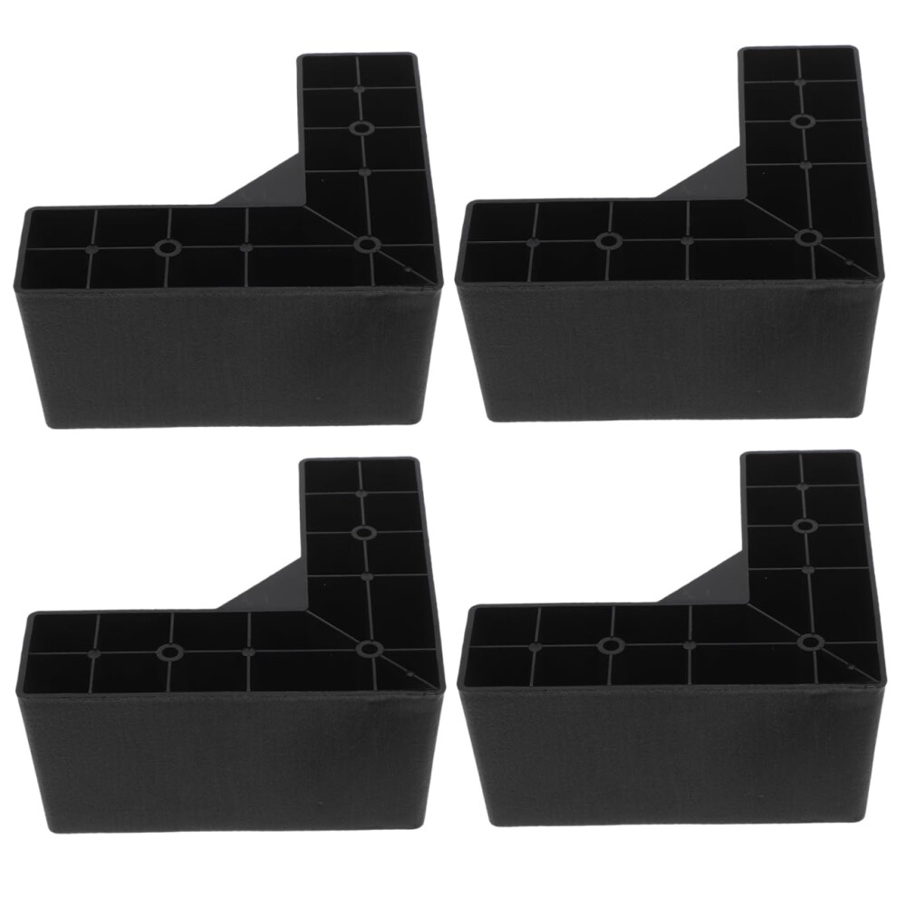 4Pcs Replacement Couch Legs Â Durable Black Lshaped Furniture Riser Legs For Sofa, Bed, Cabinet 9094768913857