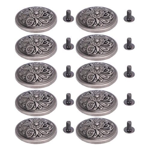 10 Sets Nieten mit Blumenmuster, 26 mm, 1