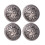 10 Sets Nieten mit Blumenmuster, 26 mm, 3