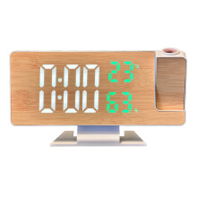 Desk Digital Projection Alarm Clock with Large LED-White