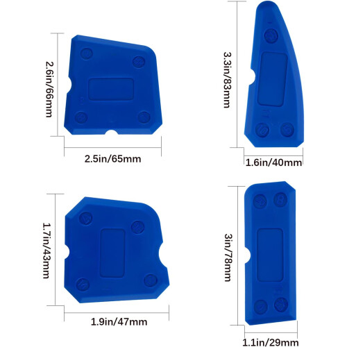 Smooth Sailing, Non-slip Push-pull Button Caulking Tools For Wide Application, Reusable Silicone Pads & Grout Scraper For Your Dream Projects 1