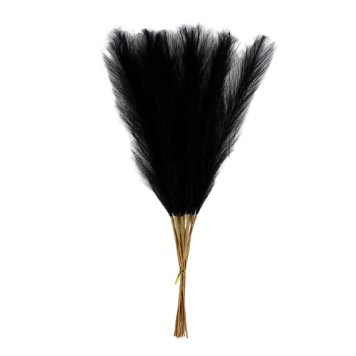 30Pcs Artificial Pampasgrass Realistic Pampasgrass Dried-Black