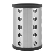 Porta bacchette in acciaio inossidabile resistente con fori di drenaggio, organizer per utensili da cucina ecologico, salvaspazio per il piano di