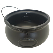 Witches Cauldron Bucket 12Inch Black Candy Container Bowl for