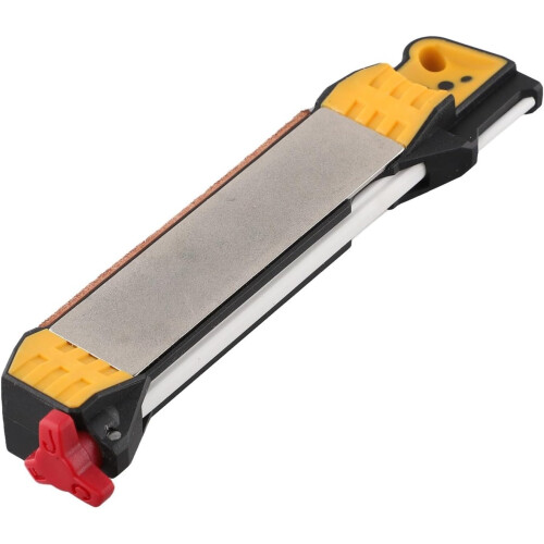 Knife Sharpener DoubleSided for Camping and Kitchen Use, 17x3cm, Yellow 1