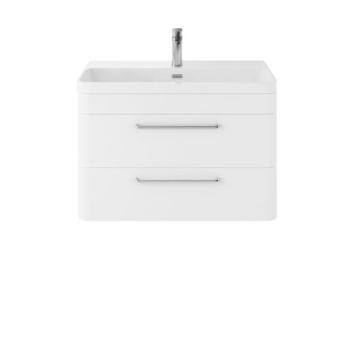 Balterley Balterley 800mm Wall Hung 2 Drawer Vanity Unit with Ceramic Basin - Pure White