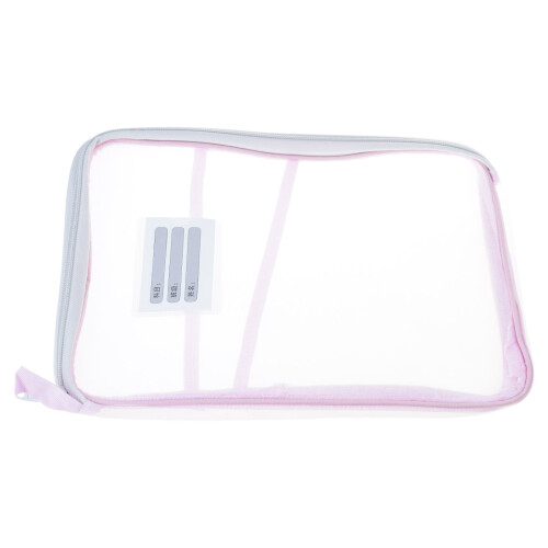 Waterproof Dustproof Zippered Pouch Book Storage Bag for-Pink