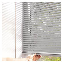 Cordless Waterproof Aluminum Venetian Blinds For Kitchen And Bathroom, Grey, Blackout, 100x180 cm, Widths 80160 cm