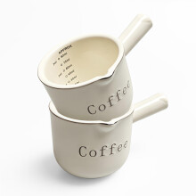 Set of 2 Ceramic Espresso Cups Creamy White for Cafes Heat Retention Design and Easy Clean