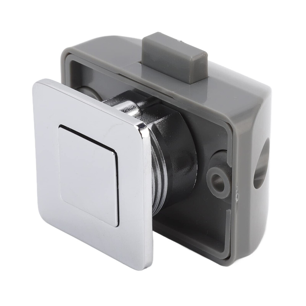 Rv Cabinet Latch With Keyless Push Button Door Lock, Durable Zinc Alloy Handle For Rv, Boat, Caravan 9094768915165