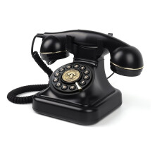 Audio Guest Book Vintage Telephone Recorder with 32GB Storage for Weddings and Special Events Black