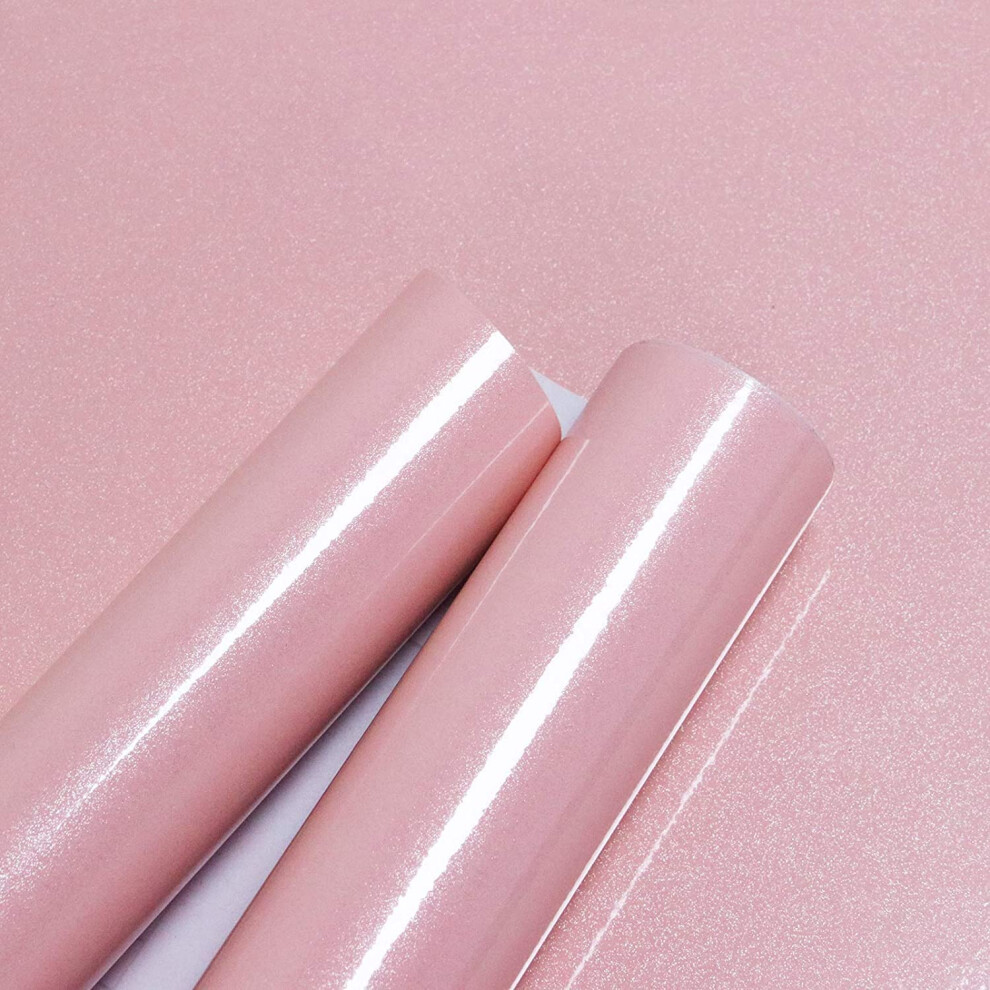 Pink Contact Paper Glitter Peel And Stick Wallpaper Waterproof Removable Vinyl For Kitchen Cabinets 23.6'X118' 9094768916179