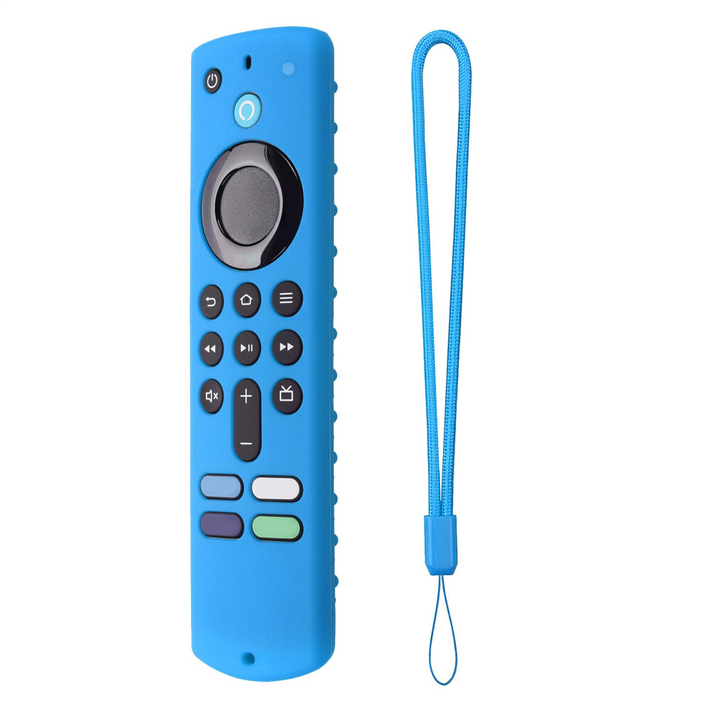 Glow In Tv Stick Remote Cover, Shockproof Antislip Silicone Case With Lanyard For 4K Dark 9347817622812
