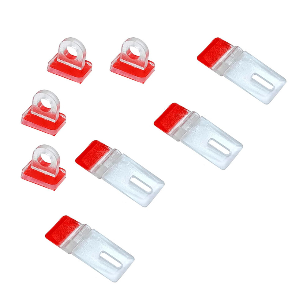 4Pcs Self Adhesive Latches Transparent Miniature Plastic Hinges For Cabinets Glass Panels Aquariums 9199774665285
