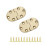 2Pcs Brass Table Hinges 90 Degree Flip  Solid Round Edge with Screws for Folding Tables and Desks 1