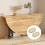 2Pcs Brass Table Hinges 90 Degree Flip  Solid Round Edge with Screws for Folding Tables and Desks 3