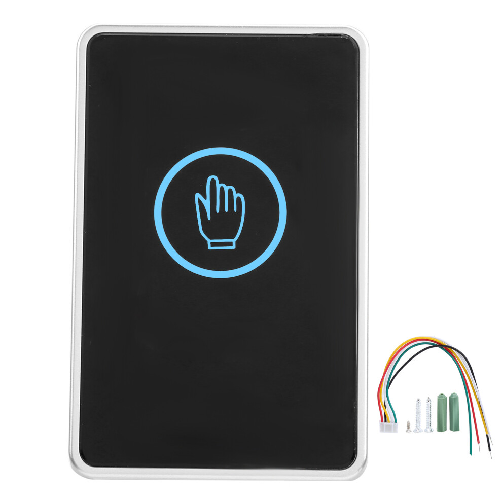Led Light Door Access Control System Exit Release Button Switch Touch Sensor Infrared Sensor Panel Blue Indicator Light Long Service Life Narrow Door 9138057872187