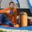 Sleeping Bag Storage Bag Immable Compact Nylon Compression Sack Orange Lightweight Travel Bag 2
