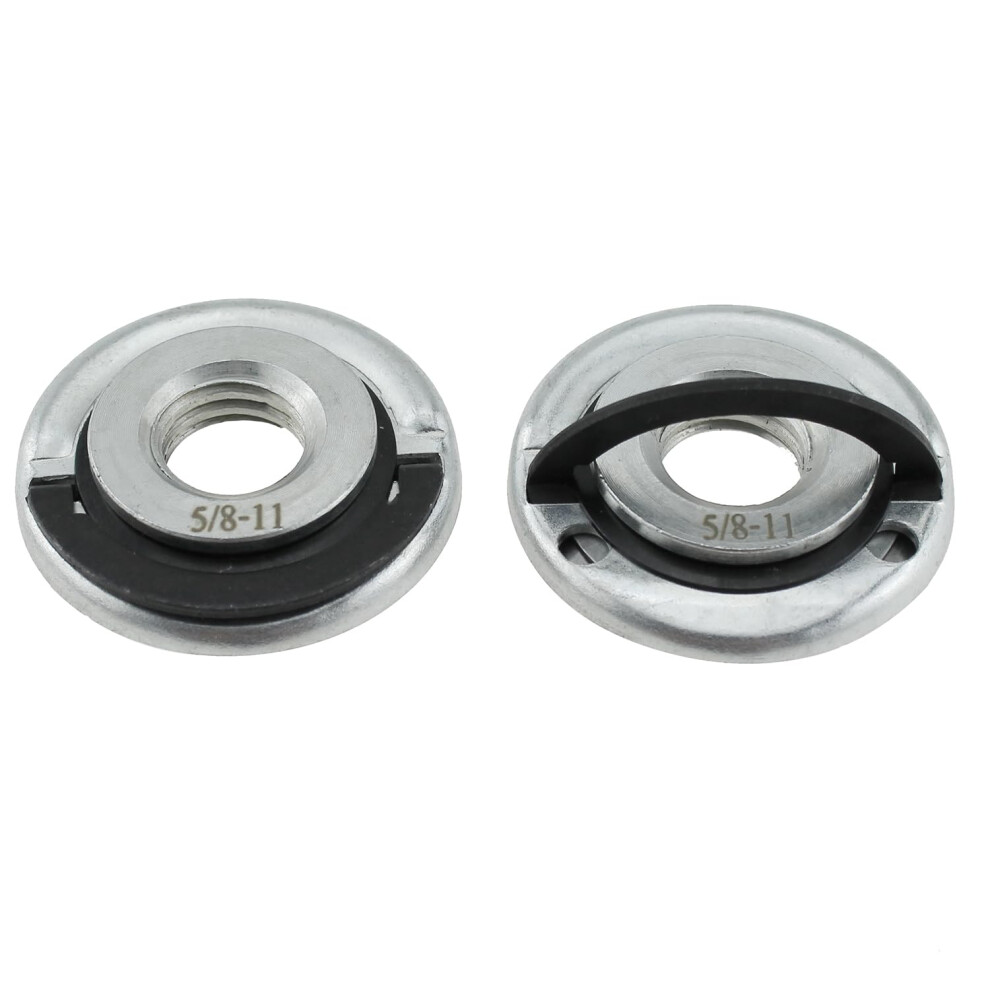 2Pcs 5/811 Quick Change Angle Grinder Flange Nut With Ring Pull Release And Secure Lock 9187378918203