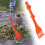 Gutter Cleaning Tool Rotating Handle Mini Rake Leaves Debris Removal Orange ABS 39.4x7.5 Cm 3