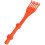 Gutter Cleaning Tool Rotating Handle Mini Rake Leaves Debris Removal Orange ABS 39.4x7.5 Cm 4