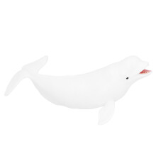 Estatueta de Baleia Beluga, Modelo de Plástico Realista, Brinquedo Educativo para Crianças e Colecionadores, Réplica Realista de Animal Marinho