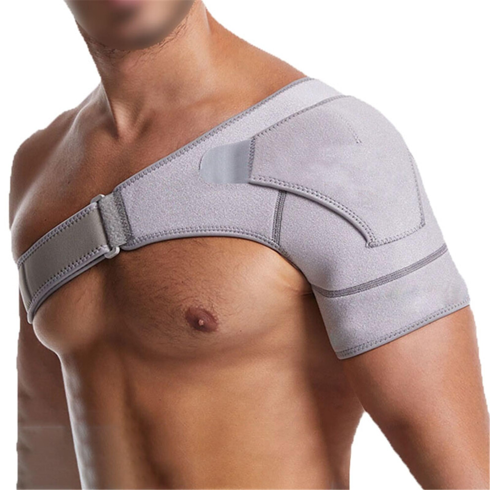 Grey Rotator Cuff Shoulder Brace Adjustable Unisex Strain Relief Sports Shoulder Compression Protector