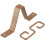 Copper V Shaped Rain Chain Gutter Adapter with Rust Resistant Hook for Downspout and Garden Decor 2