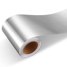 Stainless Steel Wallpaper Border Peel and Stick 3'x197' Brushed Nickel Mirror Frame Trim