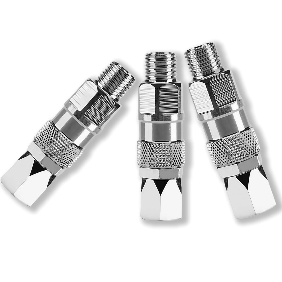 Paint Sprayer Swivel Joint 1/4 Inch 360 Hose Connector For Graco Airless Spray Gun 3 Pack 9199774667210