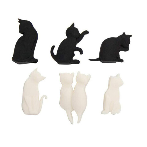 Ensemble de 6 marqueurs de verre à vin en Silicone, mignons pour