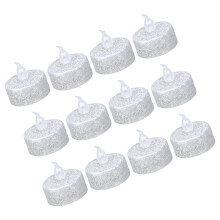 12pcs LED Tealight Candle Electric Flameless Tealight-silver