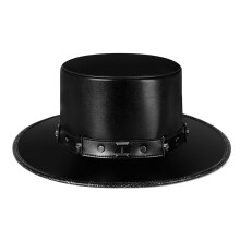 Chapeau de docteur de la peste Steampunk en cuir PU, chapeau