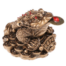 Feng Shui argent pour-330 Crapaud porte-bonheur en bronze