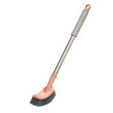 Bathroom Toilet Bowl Brush with Plastic Long Antislip-Pink