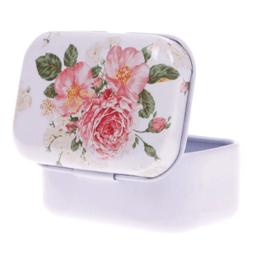 Mini Tin Box with Hinged Lid for Crafts,Learning 2