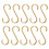 10pcs Space Aluminum S Shape Hooks Kitchen Railing-Large Gold 1