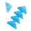 5Pcs Corner Page Clamps Triangular Paper Clamp Book-Clear Blue 1