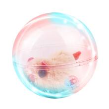 Interactive Dog Toy Auto Rolling Clear-Hamster Glowing Ball