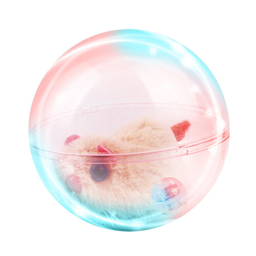 Interactive Dog Toy Auto Rolling Clear-Hamster Glowing Ball