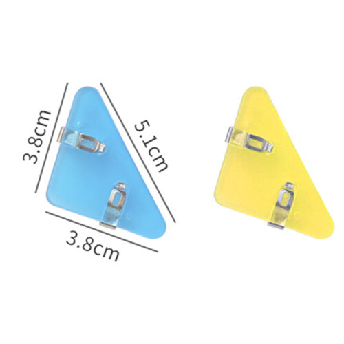5Pcs Corner Page Clamps Triangular Paper Clamp Book-Clear Blue 2
