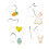 5 PCS Easter Bunny Cake Decorating Molds Stainless Steel 1