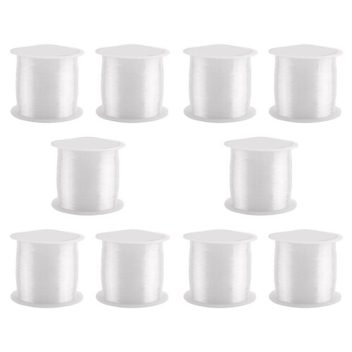 10pcs 0.2mm Diameter Clear Nylon Fish Fishing  Spool Beading String