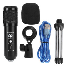 High Sensitivity USB Microphone With Cardioid Pattern Studio Condenser Microphone Plug And Play Echo Signal Processing Resists Room Noise For Voice