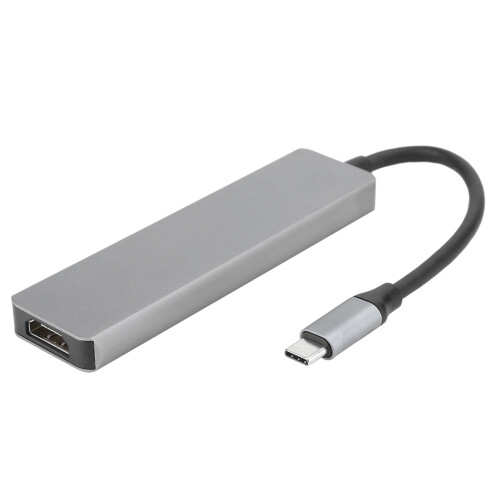 Σταθμός σύνδεσης USB C 6 σε 1 με οθόνη 4K, υποστήριξη υποδοχών κάρτας μνήμης SD TF, θύρες 1