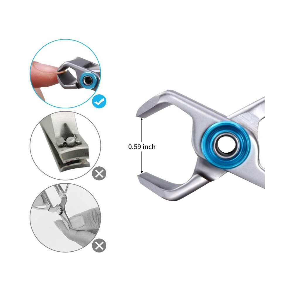 Ultimate Nail Grooming Solution, Wide Jaw Opening Long Handle Nail Clippers for Sharp Durable Blade Precision, Non-Slip Action Heavy Duty Toenail Cli