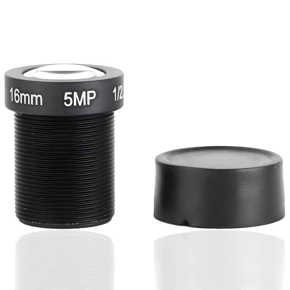 Cctv Security Camera Lens 16Mm Fixed Focus 5Mp Hd Wide Angle M12x0.5 Thread For Surveillance 9094768918487