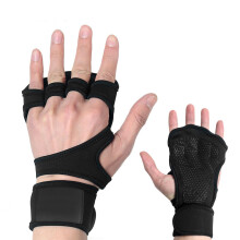 Hochleistungs-Trainingshandschuhe, rutschfeste Silikongriffe mit verstellbaren Handgelenkschlaufen, belüftetes Design für verbesserten Halt und