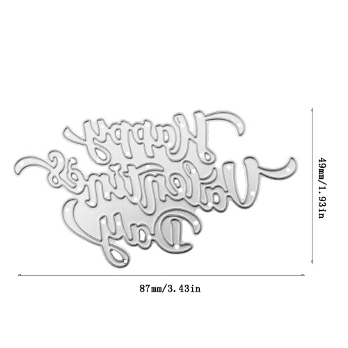 Happy Valentines Day Metal Cutting Dies Stencil-Silver 1