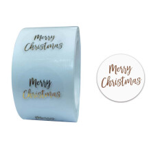 500 Pieces/Roll Clear Merry Christmas Stickers for DIY